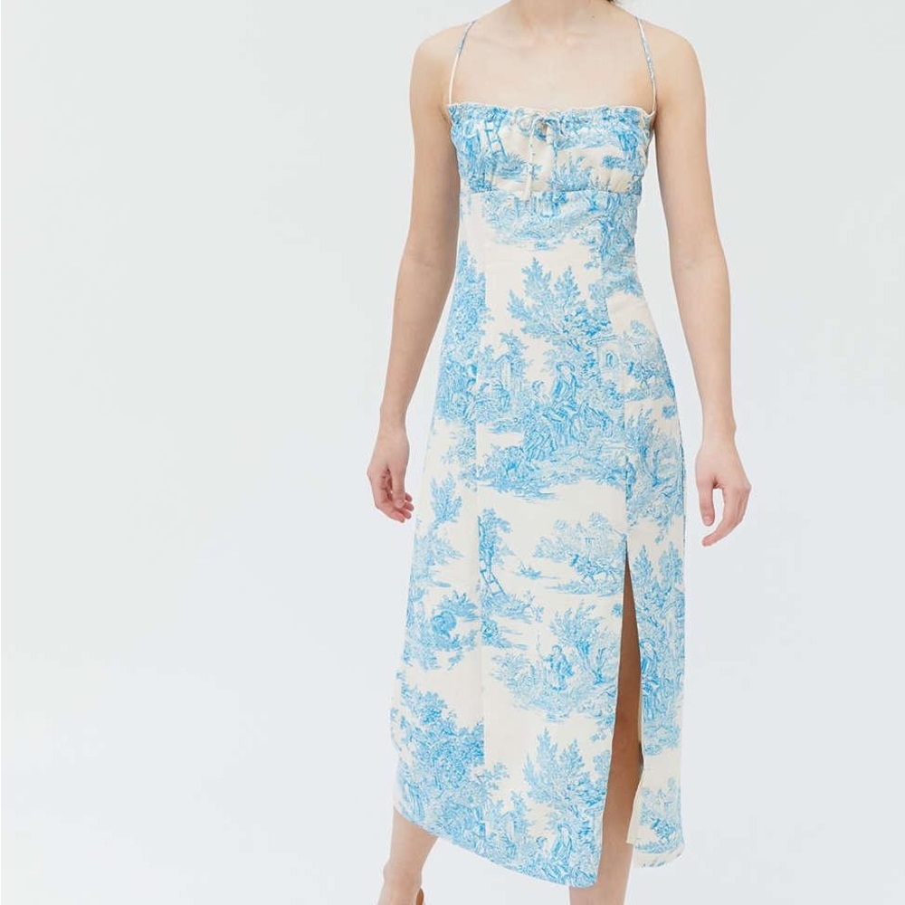Urban Outfitters Tie Back Midi Dress Size Medium